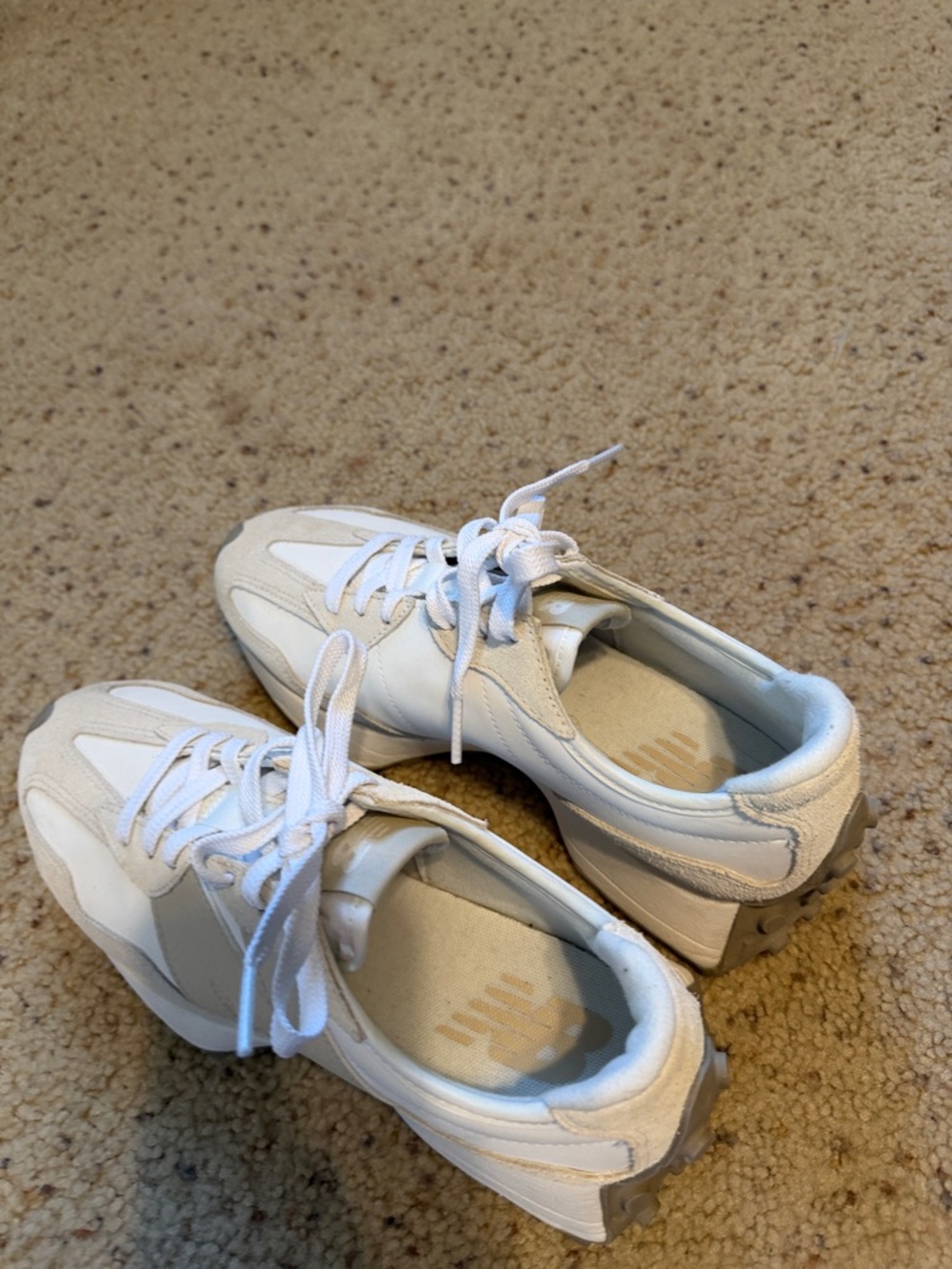 New balance 327 white light tan sneakers - Picture 5 of 9